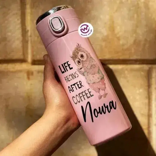 Thermal Mug with Lock & Digital Screen - OWL - WE PRINT