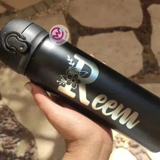 Thermal Mug With Lock ( Engrave ) - Names A - WE PRINT