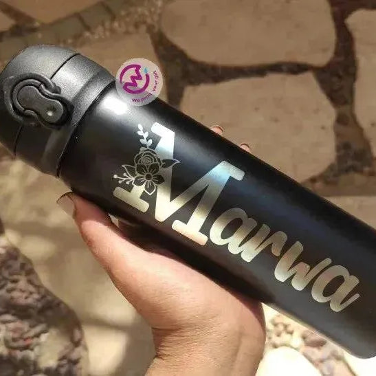 Thermal Mug With Lock ( Engrave ) - Names A - WE PRINT
