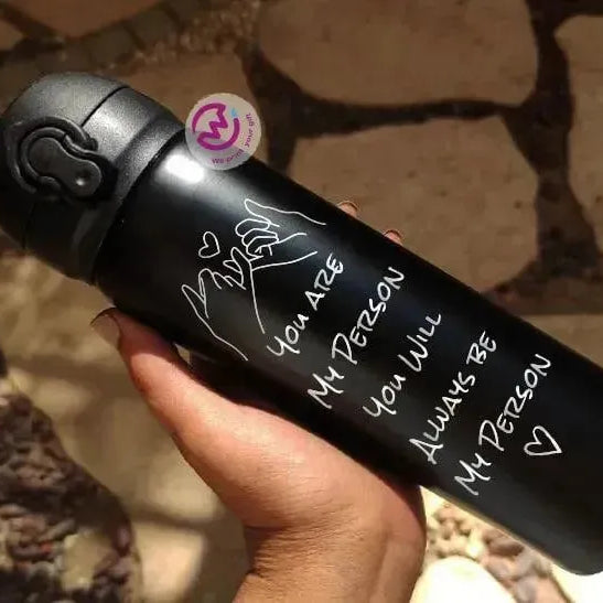 Thermal Mug With Lock ( Engrave ) - Valentine's Day - WE PRINT