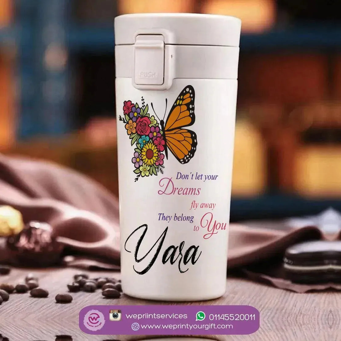 Thermal Mug with Lock - Motivation - WE PRINT