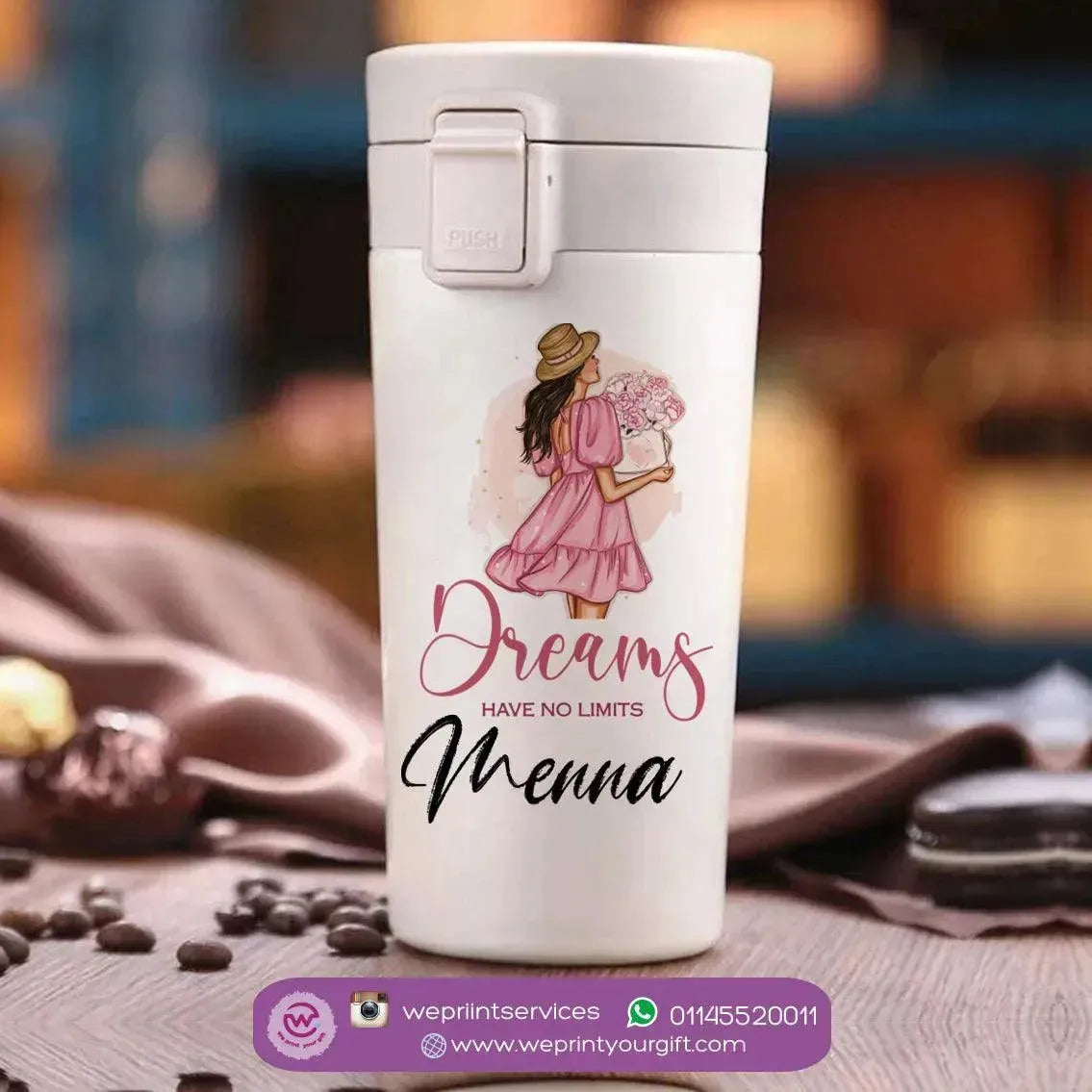 Thermal Mug with Lock - Motivation - WE PRINT