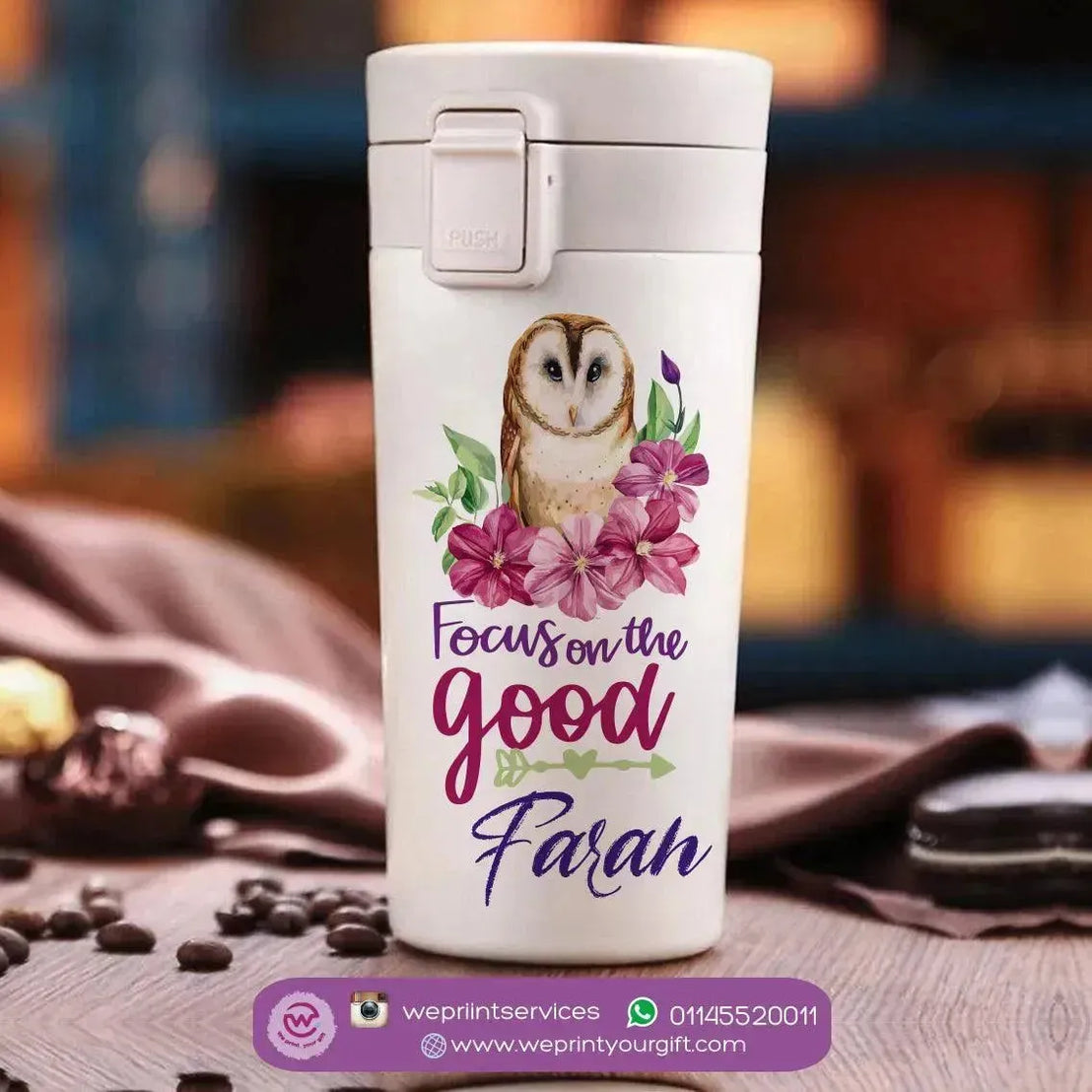 Thermal Mug with Lock - Motivation - WE PRINT