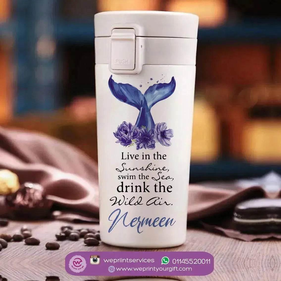 Thermal Mug with Lock - Motivation - WE PRINT