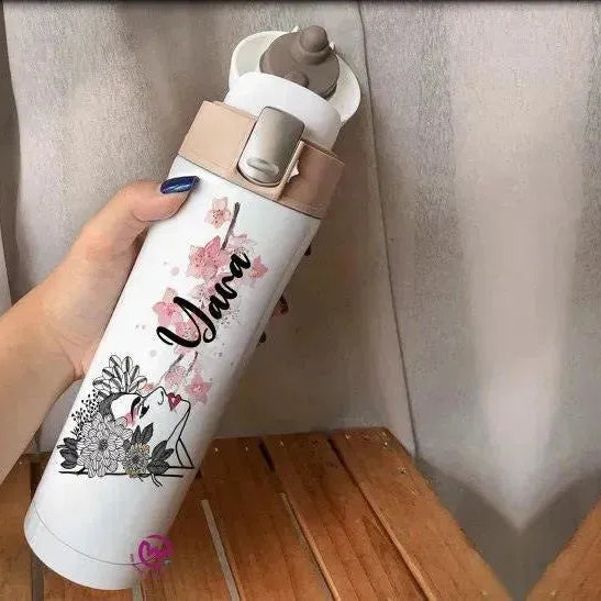 Thermal Mug with lock - Slim Shape-Names A - WE PRINT