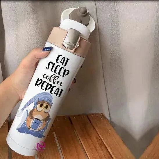 Thermal Mug with lock - Slim Shape-Owl - WE PRINT