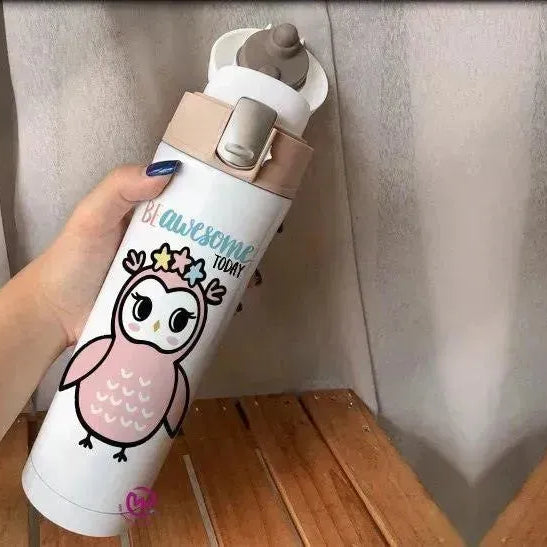 Thermal Mug with lock - Slim Shape-Owl - WE PRINT