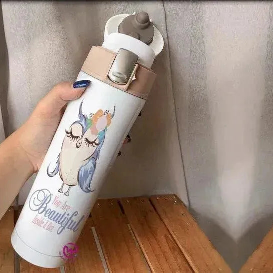 Thermal Mug with lock - Slim Shape-Owl - WE PRINT