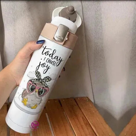 Thermal Mug with lock - Slim Shape-Owl - WE PRINT