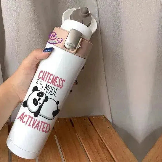Thermal Mug with lock - Slim Shape - Panda - WE PRINT