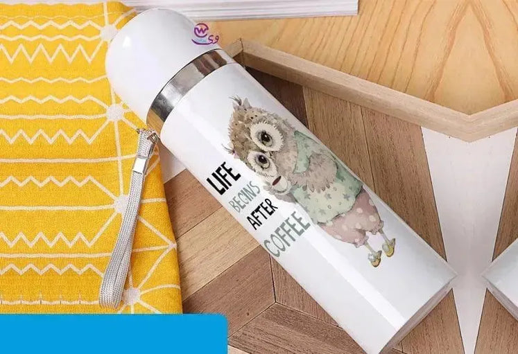 Thermal Portable Thermos -Owl - WE PRINT