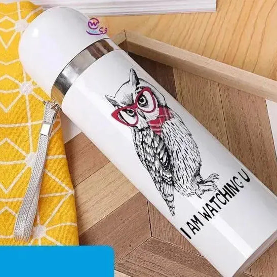Thermal Portable Thermos -Owl - WE PRINT