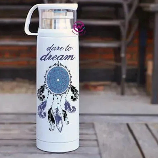 Thermal Thermos With Cup - Stainless Steel - Dream catcher - WE PRINT