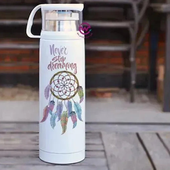 Thermal Thermos With Cup - Stainless Steel - Dream catcher - WE PRINT