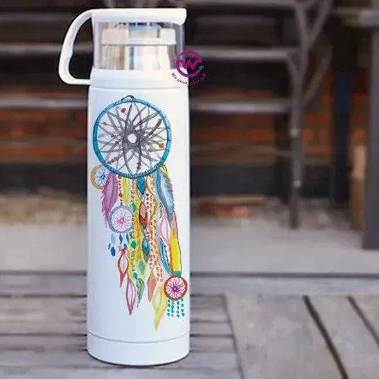 Thermal Thermos With Cup - Stainless Steel - Dream catcher - WE PRINT