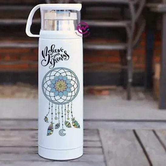 Thermal Thermos With Cup - Stainless Steel - Dream catcher - WE PRINT