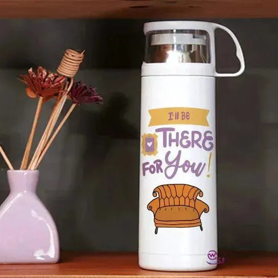 Thermal Thermos With Cup -Stainless Steel - Friends Series - WE PRINT
