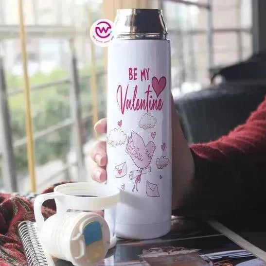 Thermal Thermos With Cup - Stainless Steel - Valentine's Day - WE PRINT