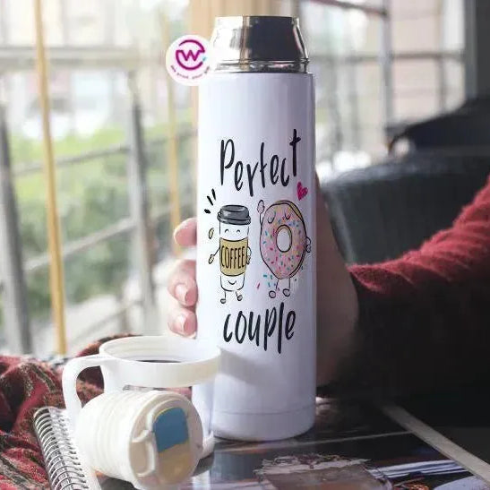 Thermal Thermos With Cup - Stainless Steel - Valentine's Day - WE PRINT