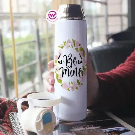 Thermal Thermos With Cup - Stainless Steel - Valentine's Day - WE PRINT