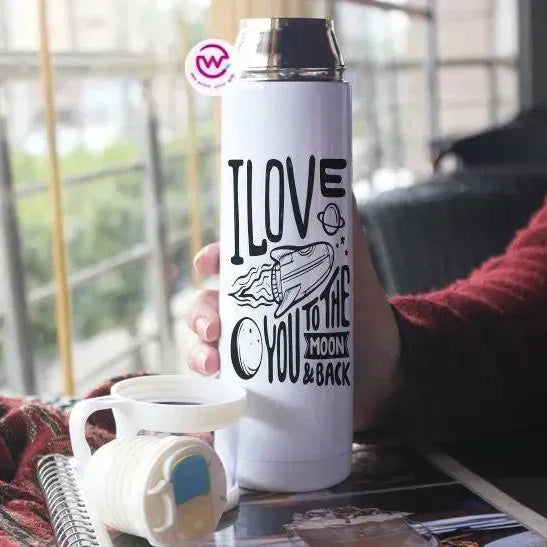 Thermal Thermos With Cup - Stainless Steel - Valentine's Day - WE PRINT