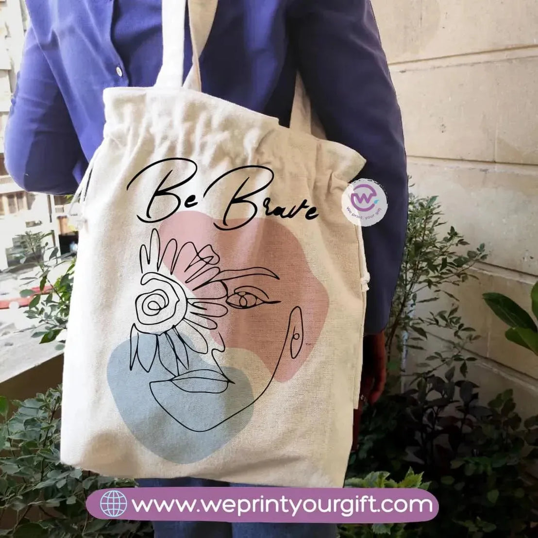 Tote bag with string- Boho - WE PRINT