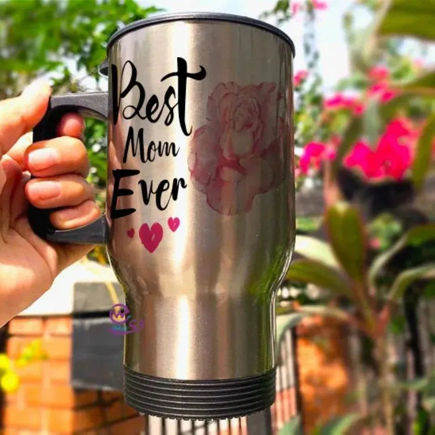 Travel Mug - Silver - Mother's Day-A - WE PRINT