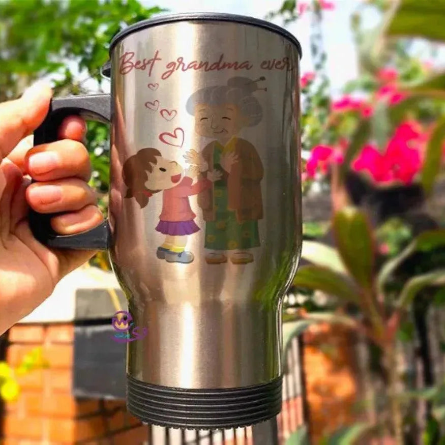 Travel Mug - Silver - Mother's Day-A - WE PRINT