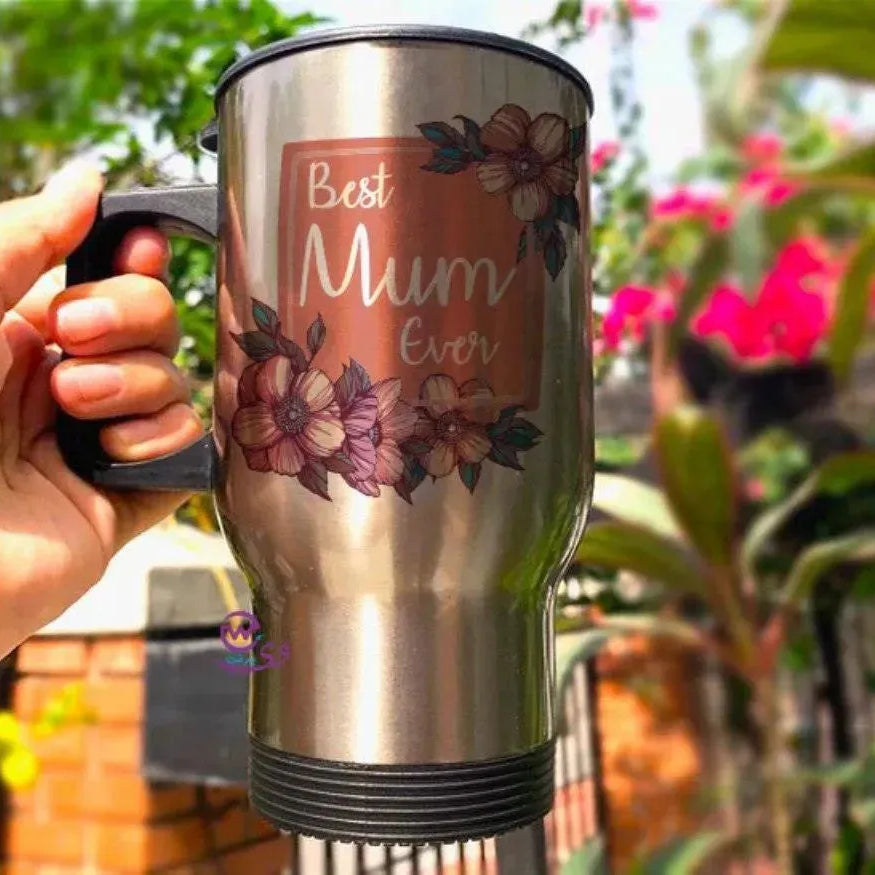 Travel Mug - Silver - Mother's Day-A - WE PRINT