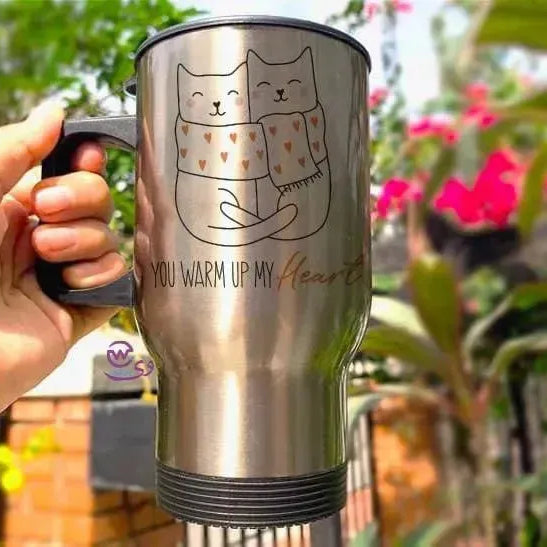 Travel Mug - Silver - Valentine's 1 - WE PRINT