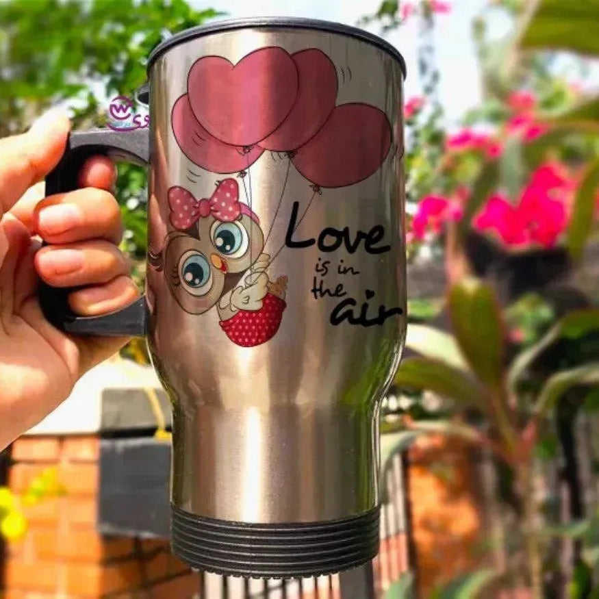 Travel Mug - Silver - Valentine's - WE PRINT