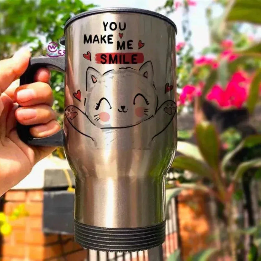 Travel Mug - Silver - Valentine's - WE PRINT