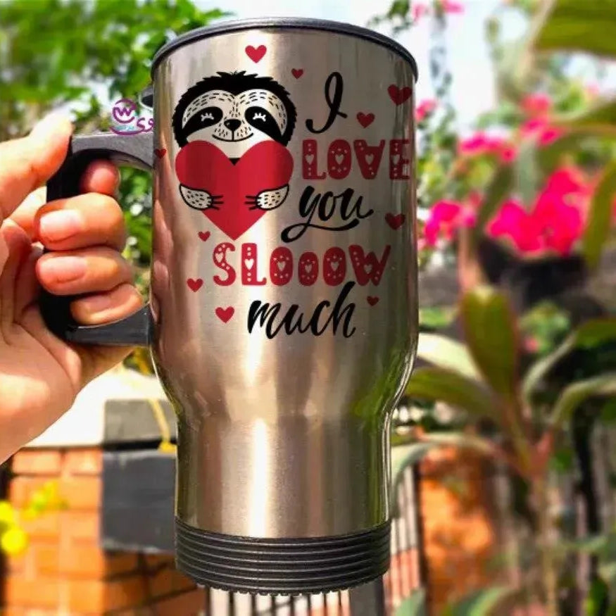 Travel Mug - Silver - Valentine's - WE PRINT