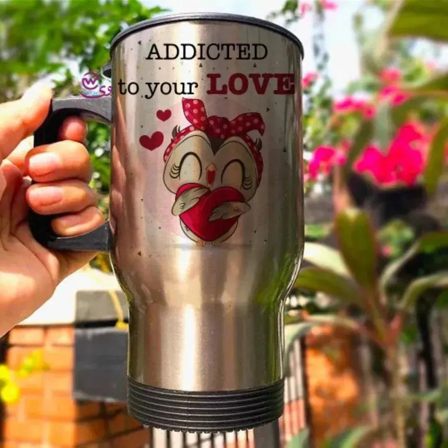 Travel Mug - Silver - Valentine's - WE PRINT