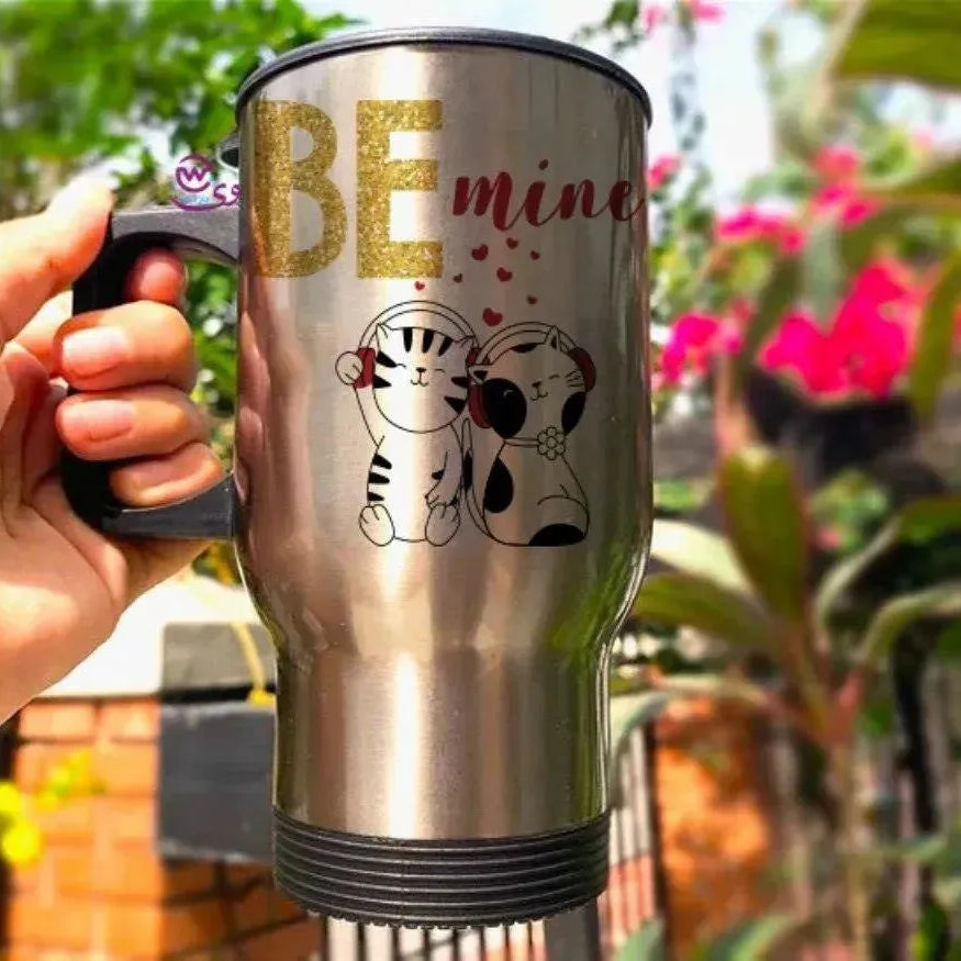 Travel Mug - Silver - Valentine's - WE PRINT