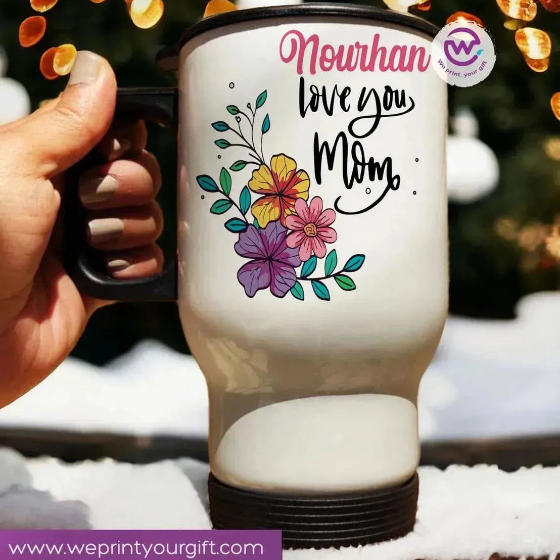 travel Mug -white -Mother's Day-A - WE PRINT