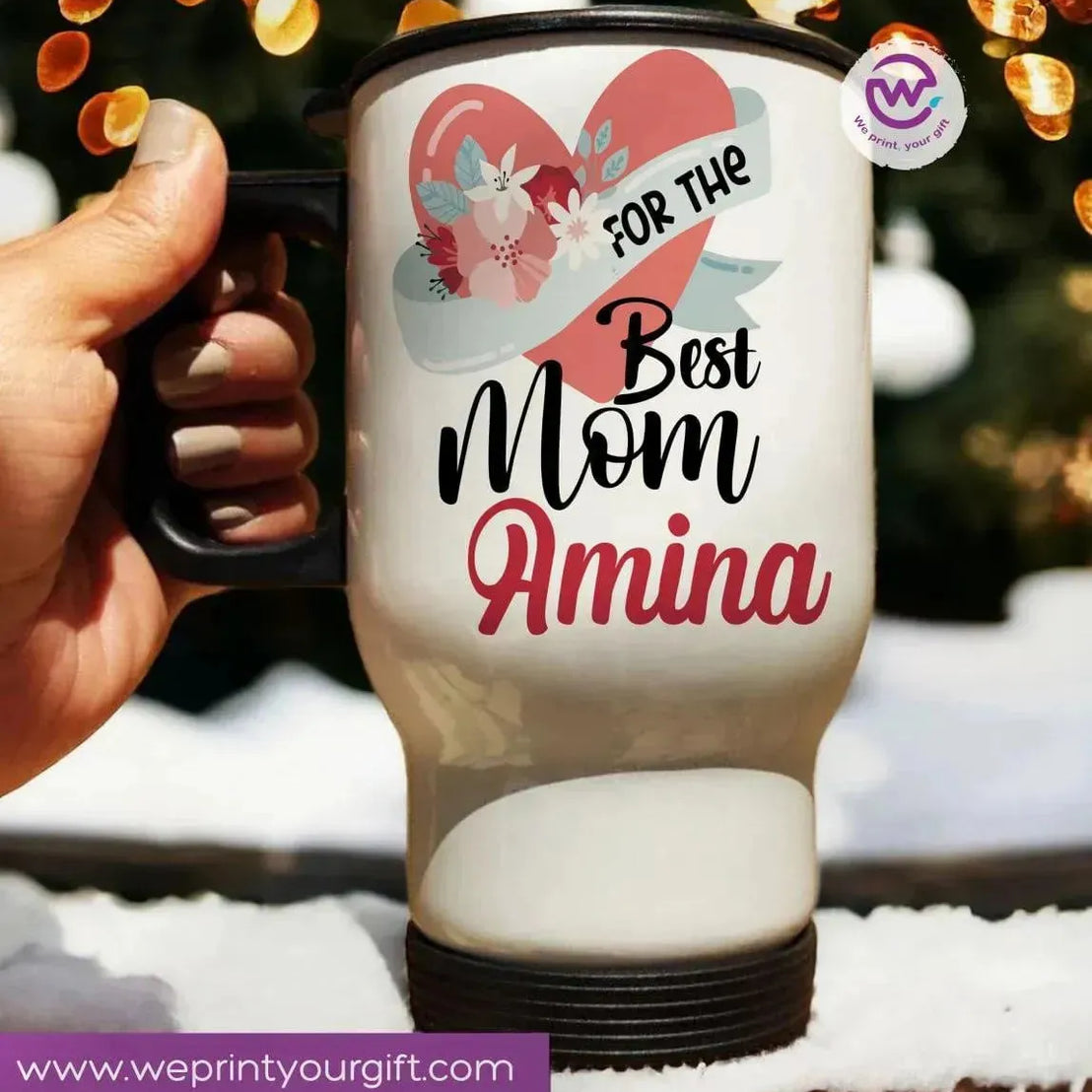 travel Mug -white -Mother's Day-A - WE PRINT