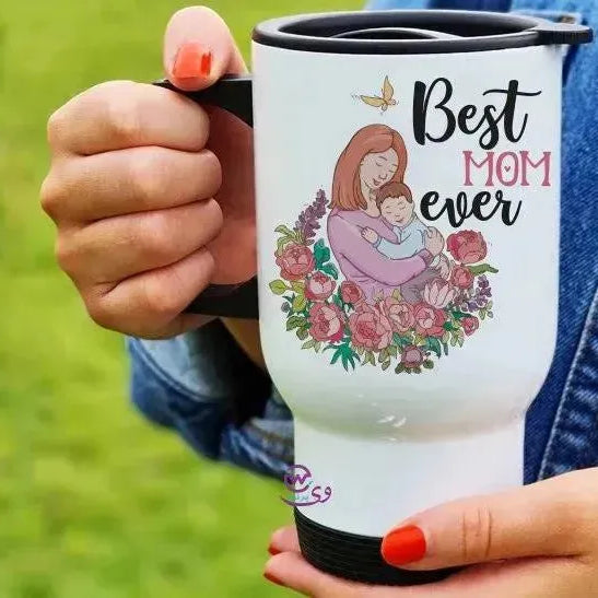 travel Mug -white -Mother's Day-B - WE PRINT