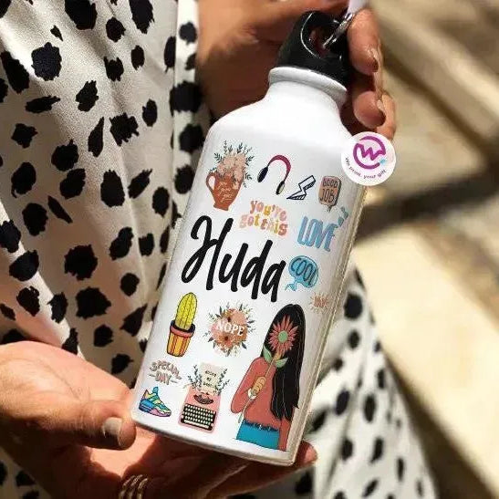 Water Bottle flask -Aluminium - Art - WE PRINT