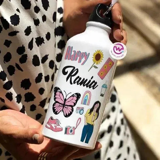 Water Bottle flask -Aluminium - Art - WE PRINT