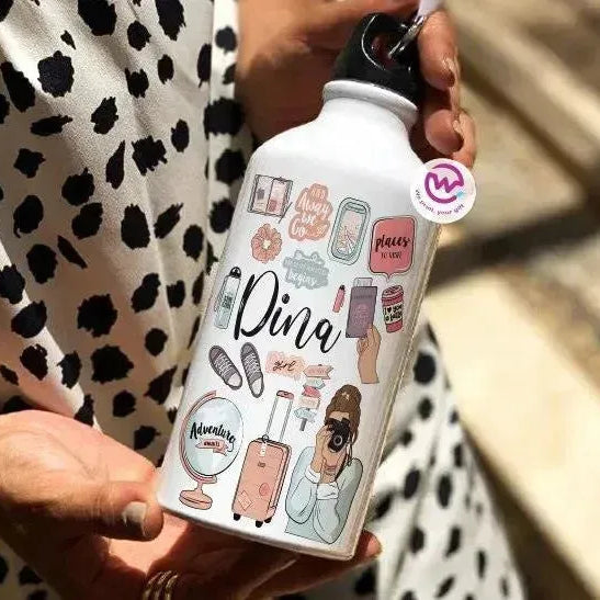 Water Bottle flask -Aluminium - Art - WE PRINT