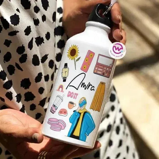 Water Bottle flask -Aluminium - Art - WE PRINT