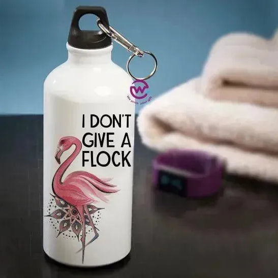 Water Bottle flask -Aluminium - Flamingo - WE PRINT