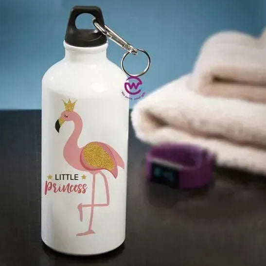 Water Bottle flask -Aluminium - Flamingo - WE PRINT