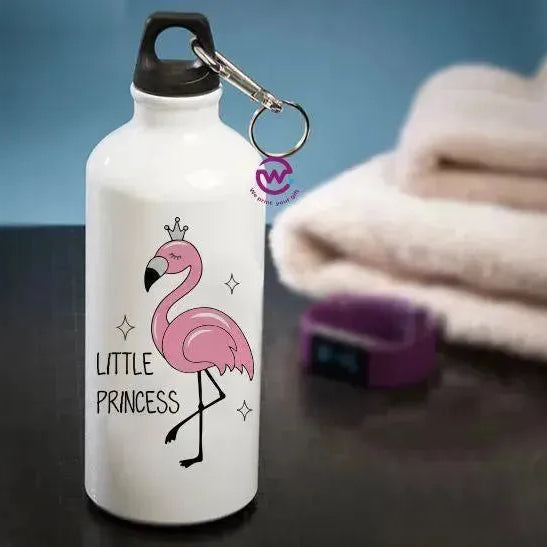 Water Bottle flask -Aluminium - Flamingo - WE PRINT