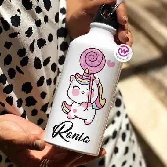 Water Bottle flask-Aluminium - Unicorn - WE PRINT