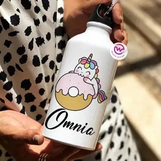Water Bottle flask-Aluminium - Unicorn - WE PRINT
