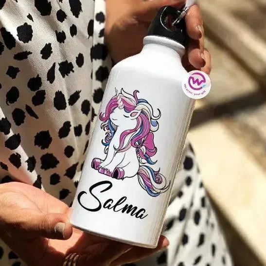 Water Bottle flask-Aluminium - Unicorn - WE PRINT