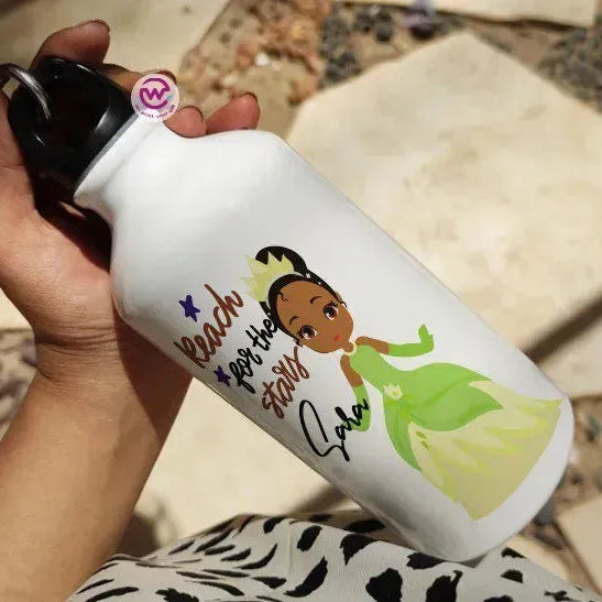 Water Bottle flask -Aluminum -DISNEY PRINCESS - WE PRINT