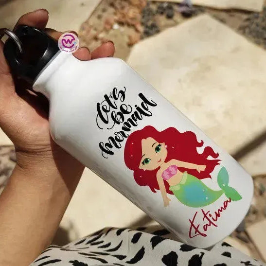 Water Bottle flask -Aluminum -DISNEY PRINCESS - WE PRINT